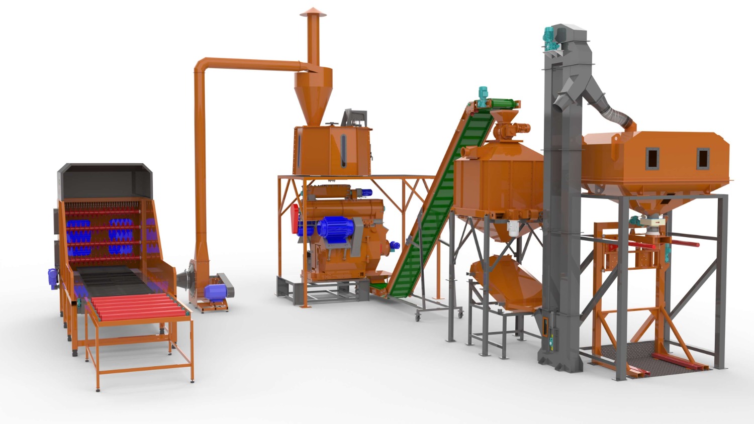 Linie Productie Peleti 600 - 800 Kg/Ora Matrita Inelara