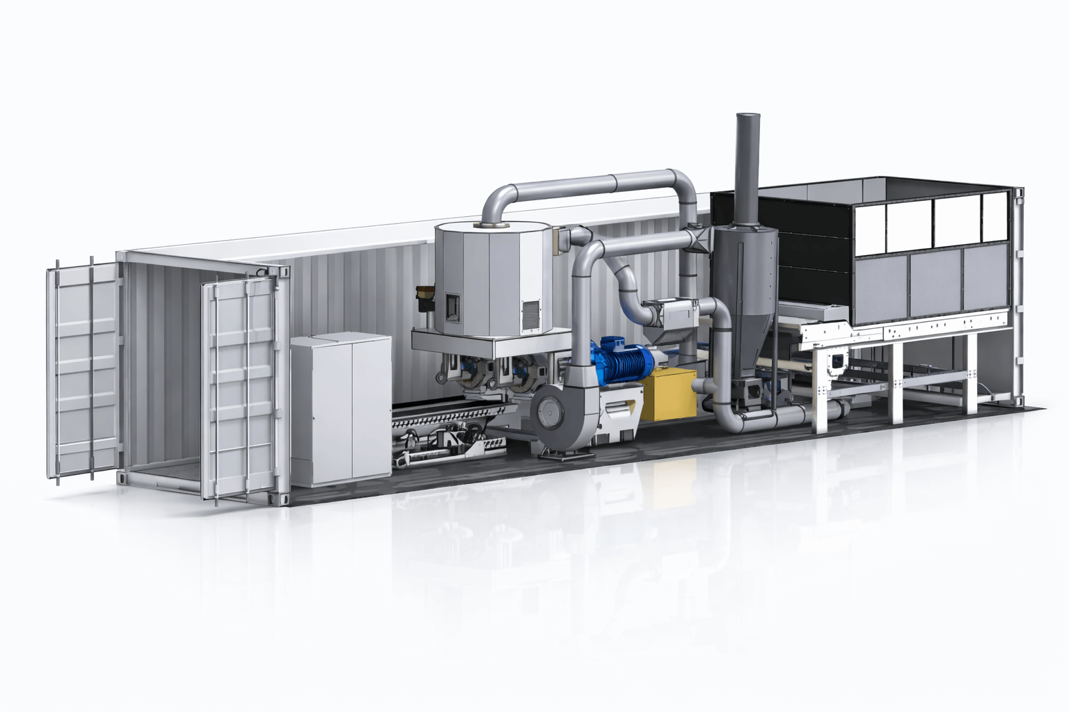 Linie peletizare biomasa containerizata - Labora Energy Linie peletizare biomasa containerizata