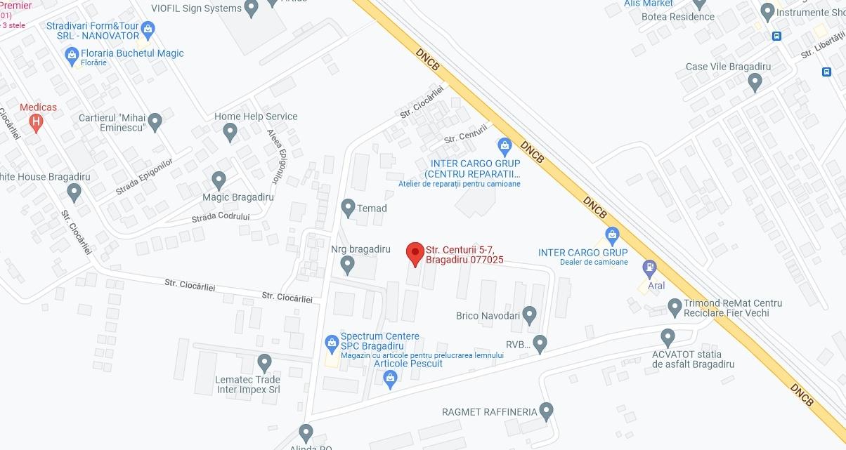 Depozit utilaje - piese brichetare si peletizare in Bucuresti Harta
